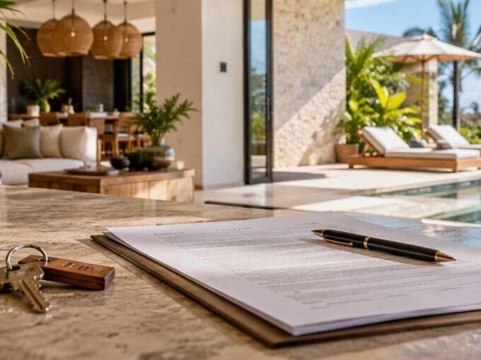 Bali villa rental contract for a long-term villa rental